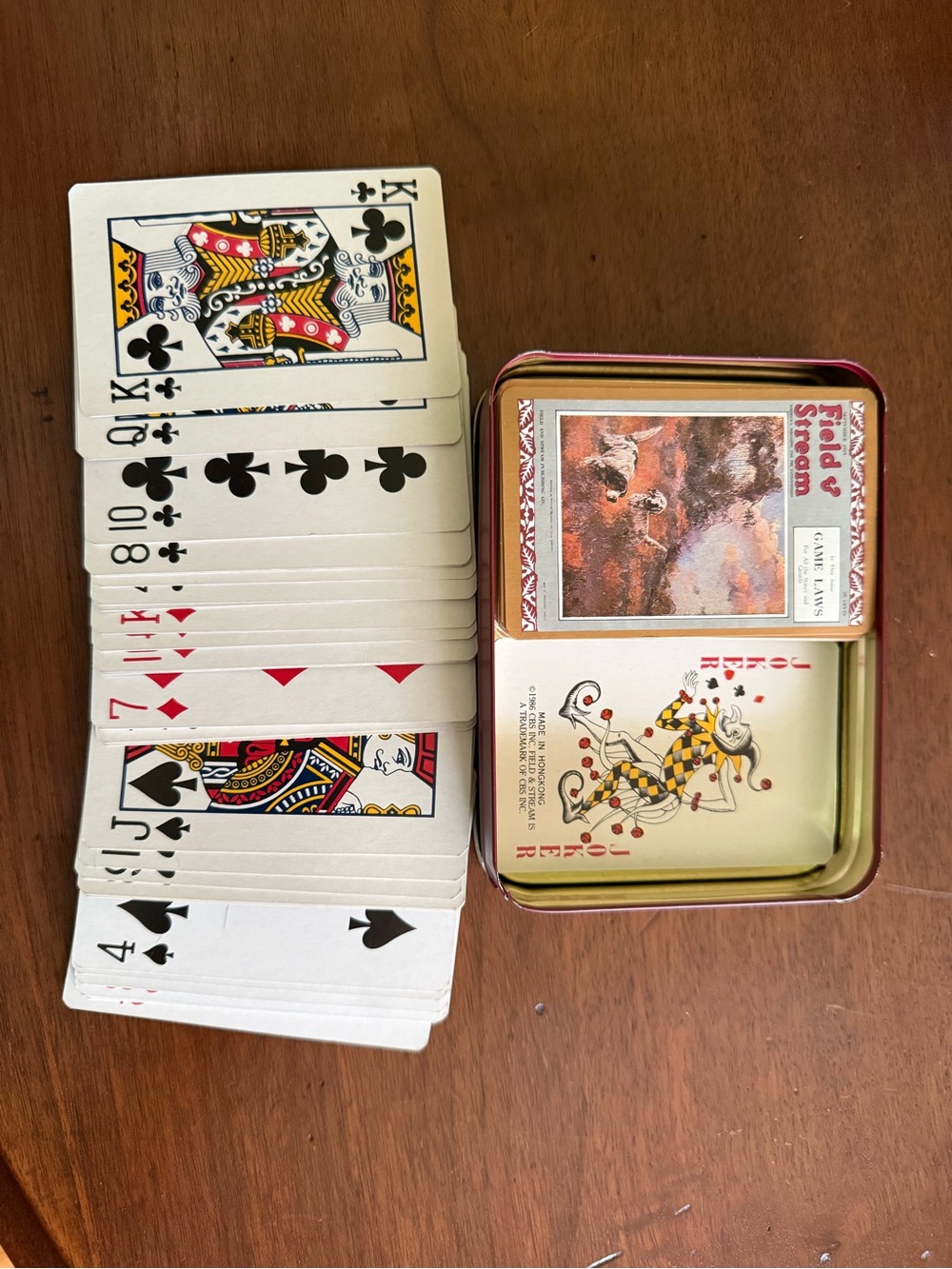 Vintage Field and Stream playing cards
